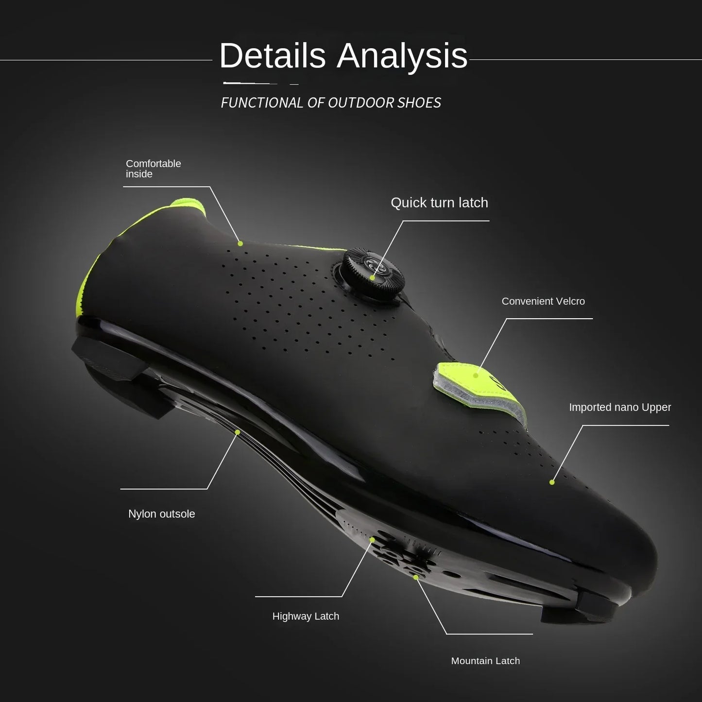Professional New Sneakers Men Ultralight Double Buckle Cycling Shoes MTB Luminous Road Bike Shoes