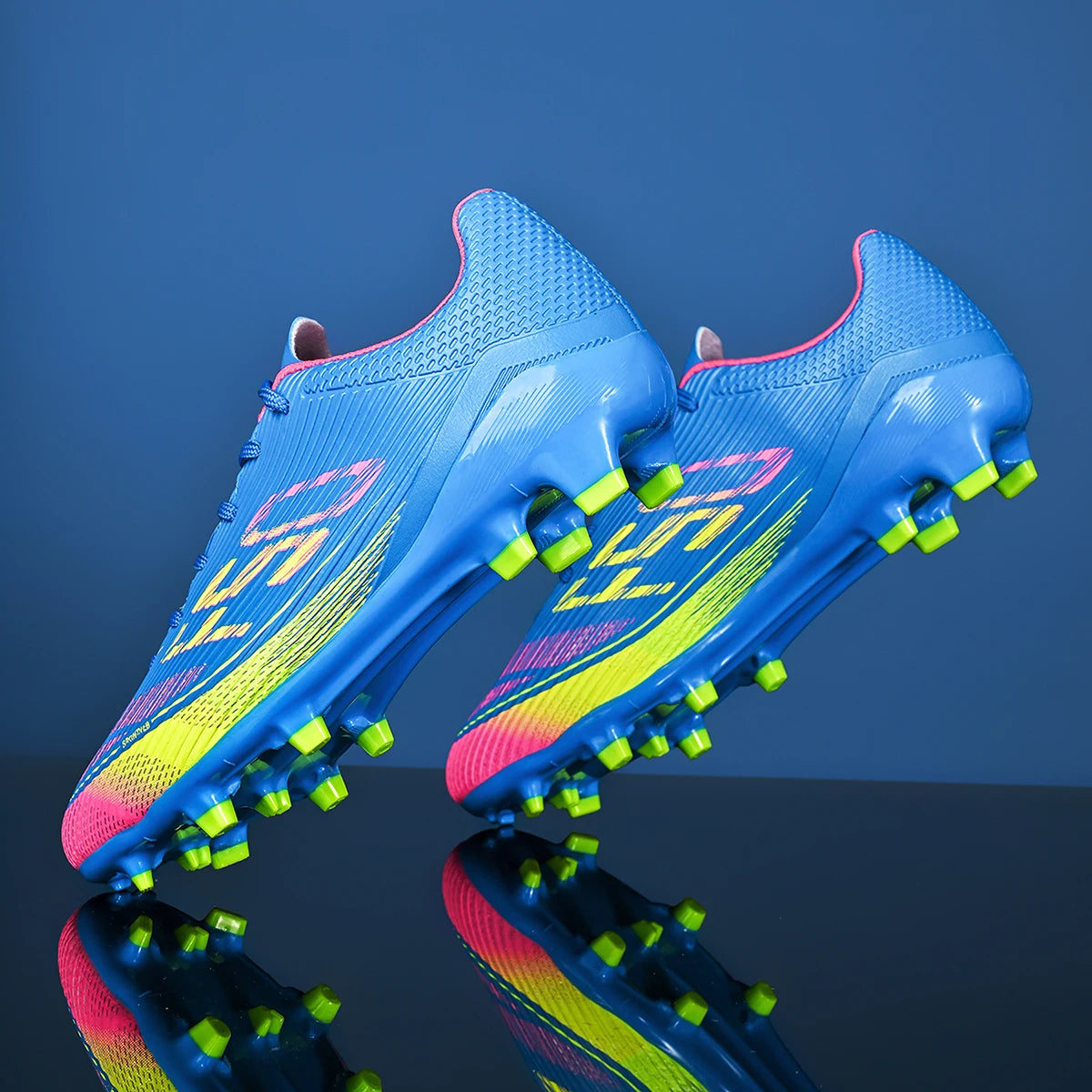 Nouvelles chaussures de football AG FG pour hommes, tige en PU flexible, crampons en caoutchouc résistant, pour adultes, pour les compétitions de football en extérieur.