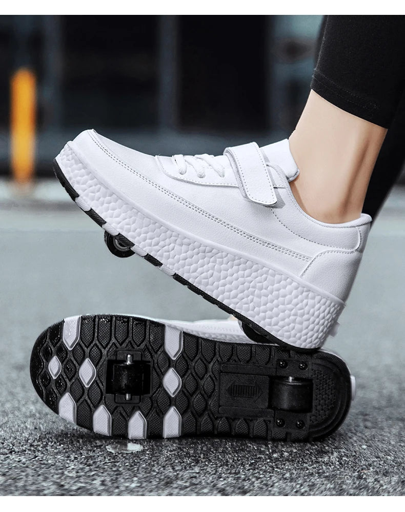 Fashion Flashing Roller Skates Shoes High Quality Roller Skates Boys and Girls Size 27-43 Wheel Sneakers