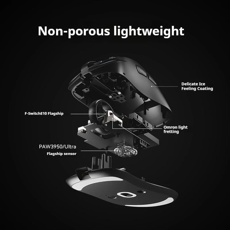 Mouse de gaming wireless ATK Z1 Pro Max Ultra, picioruș personalizat, PAW3950 Ultra Smart Speed Wireless, rată de polling 8k, latență redusă de 0.39ms