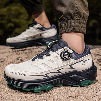 Zapatillas de senderismo transpirables para hombre — Hebilla giratoria, suela antideslizante
