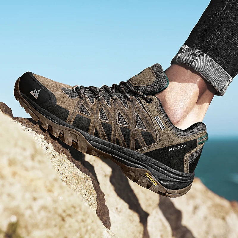 HIKEUP Modni zunanji čevlji za pohodništvo, moški športni in prosti čas, gorski treking čevlji, kampirski superge za moške, protizdrsni in odporni proti obrabi