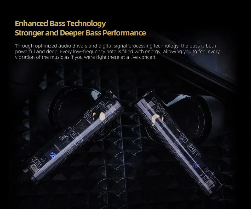 KZ Carol Pro TWS Bluetooth 5.4 Earphone 6 MIC Active Noise Canceling True Wireless In-Ear Earbuds HiFi Game Music Headphone