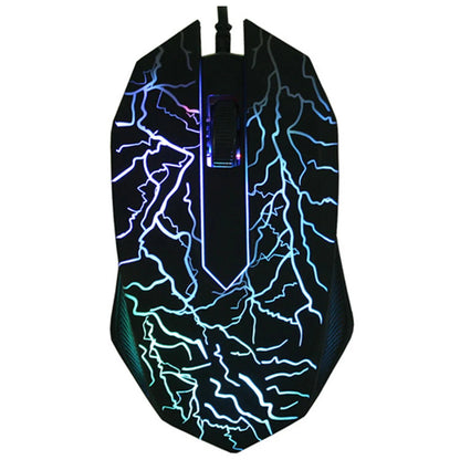 Mouse da gaming cablato USB 2400 DPI con retroilluminazione LED, mouse professionale per gamer, ergonomico, per PC, laptop e MacBook