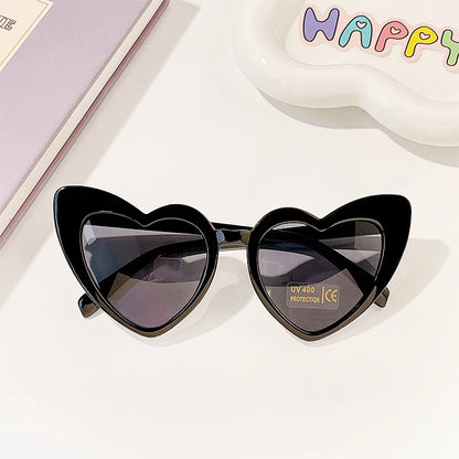 New Kids Cartoon Heart Sunflower Fruit Rabbit Ears Sunglasses Girls Boy Children Outdoor Round Polarized UV400 Sun Glasses