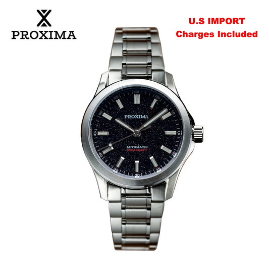 PX1746 New Mens Mechanical Watches Aventurine Dial 100M Waterproof Clock Sapphire Glass Automatic Men Watch Relogio Masculino