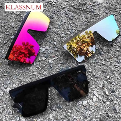 KLASSNUM Retro Black Square Sunglasses Men Outdoor Night Vision Fashion Sun Glasses Classic Male Shades Driving Gafas De Sol
