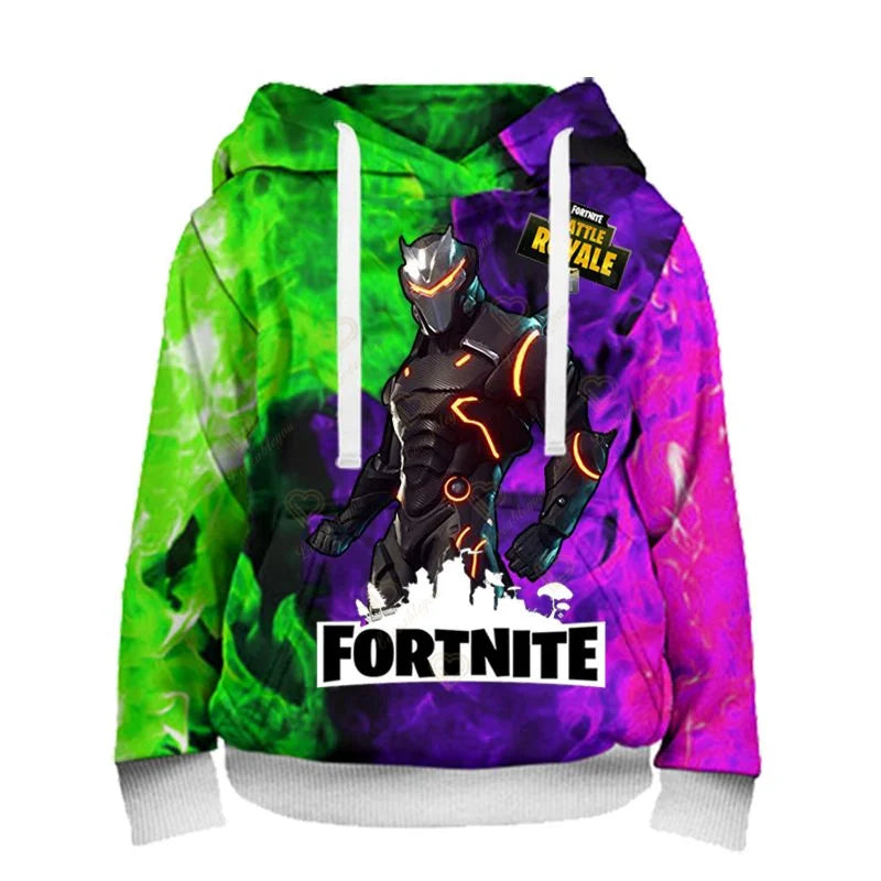 Fortnite Kids Sweatshirt Victory Royale 3D Printed Hoodies for Men, Women, and Children, Game Hooded Streetwear Pullover, Perfect Birthday Gift