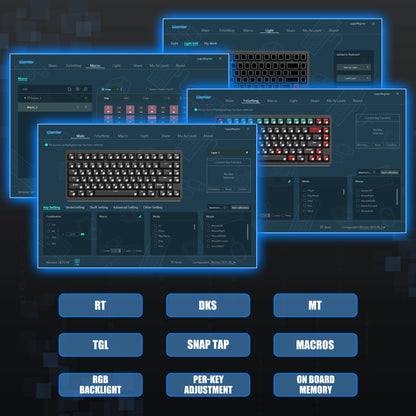 Womier SK75 TMR 75% Wireless Magnetic Keyboard Rapid Trigger Tri-Mode Bluetooth/2.4G/USB-C Hot-Swap Esports Gaming Keyboard