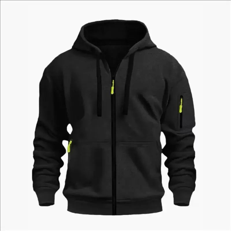 Produit gaming premium Fraquane, Men's Sweatshirts with Zipper Pockets Thin Solid Color Half Tracksuit Casual Outdoor Hooded Tracksuit Long Sleeves Jacket Coats