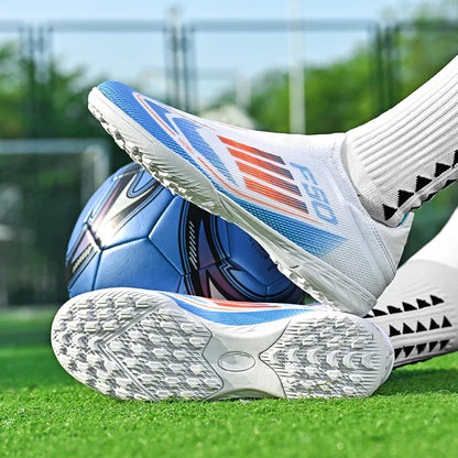 Nouvelles chaussures de football pour hommes, crampons longs d'entraînement, chaussures de football pour matchs en extérieur, crampons pour garçons et adultes, respirantes, antidérapantes, confortables pour le sport