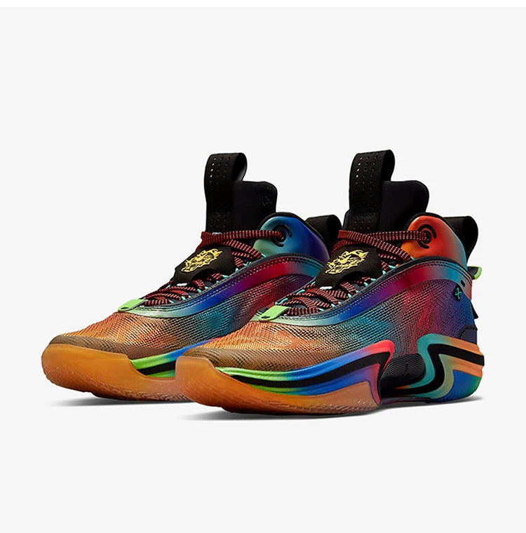 Nike Authentic Jordan Unisex Rainbow Mid-Top strapazierfähige Basketballschuhe DN4200-064