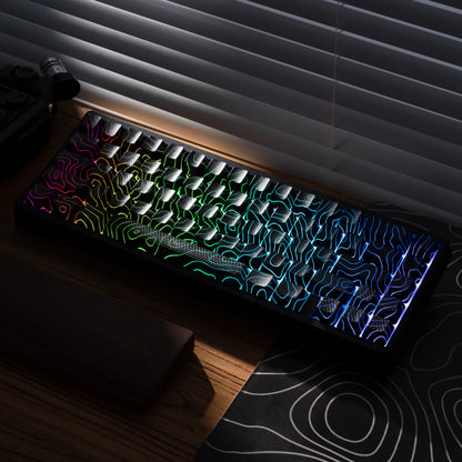 XVX M67 JadeStone Mechanical Keyboard With IMD-Tech Keycaps Hot Swappable Gasket Tri-Mode Custom RGB Wireless Keyboard 65%