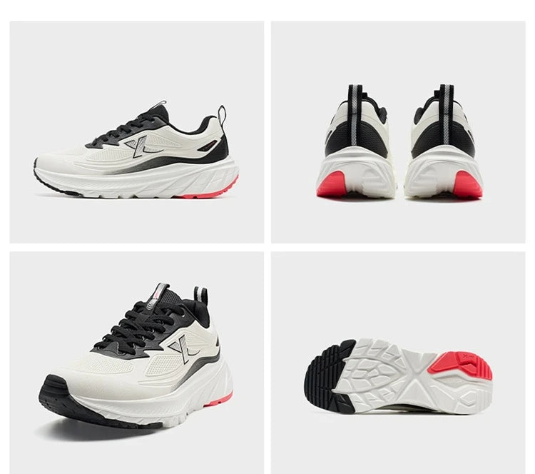 Xtep Men's Running Shoes Lightweight Breathable Shock Absorption Wear-Resistant Durable Cushioned Sneakers 875419110002