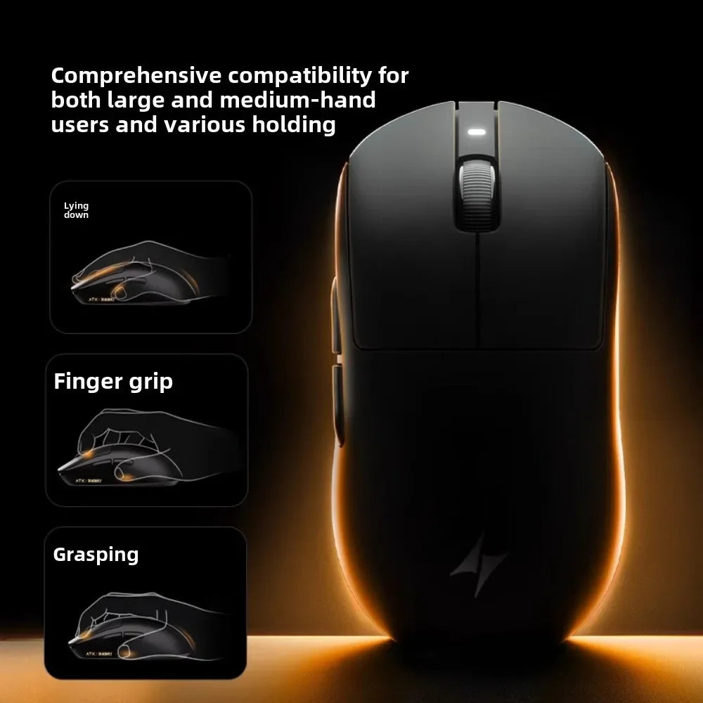 ATK Dragonfly A9 kabellose Bluetooth-Gaming-Maus, ergonomisches Design, schnelle Reaktion, PAW3950 Ultra, 800mAh, leicht, 8KHz, E-Sports