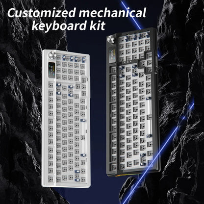 YINDIAOY95 Three Mode Mechanical Keyboard Hot Swap RGB Gaming Keyboard DIY Kit with Customize Display