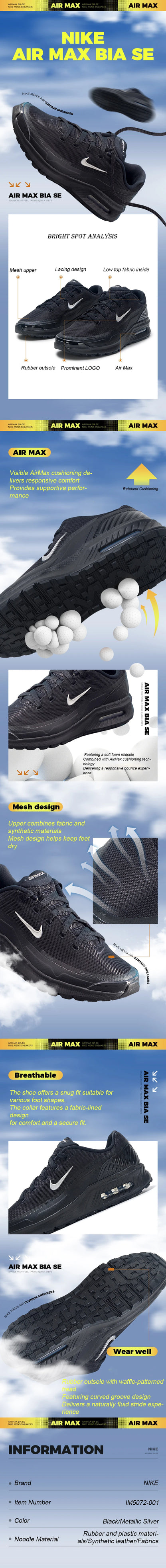 Pantofi Nike pentru bărbați Air Max Bia Pantofi sport Pantofi de alergare cu amortizare pentru călătorii Pantofi casual confortabili și respirabili
