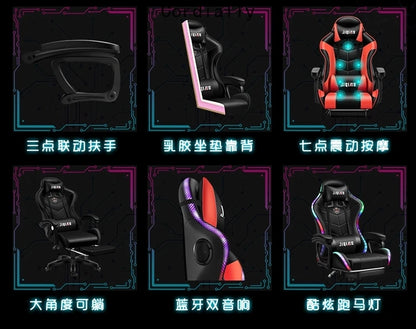 High quality gaming chair RGB light office chair gamer computer Ergonomic swivel chair Massage Recliner New gamer chairs