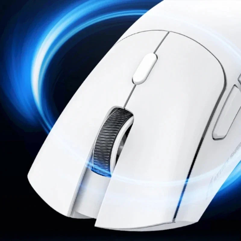 Mouse gaming wireless Bluetooth Attack Shark R1 2.4G USB, 18K DPI, PAW3311, connettività tri-mode, ultraleggero 59g, per PC, laptop e Mac