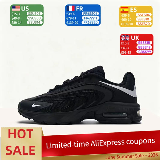 Nike Air Max Fire Comfortable Sports Wearable Lightweight Breathable Low-Top Casual Shoes for Men - Black IO4510-003