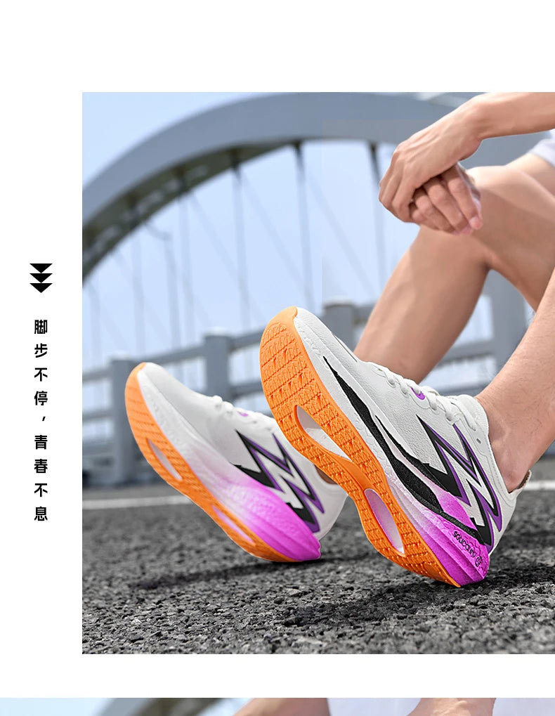 Pantofi de alergare Carbon Board Marathon pentru bărbați, sportivi, respirabili, ușori, pentru femei, confortabili, atletici, antiderapanti, casual