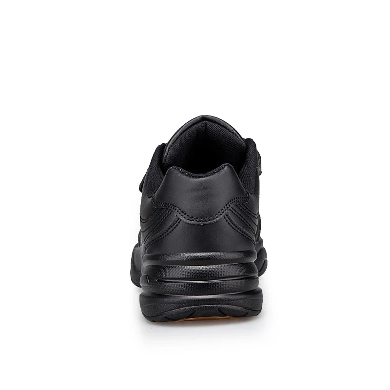 Men's Adjustable Hook and Loop Leather Sneakers Casual Sports Shoes White Sneakers Masculino Zapatillas Deportivas Tennis