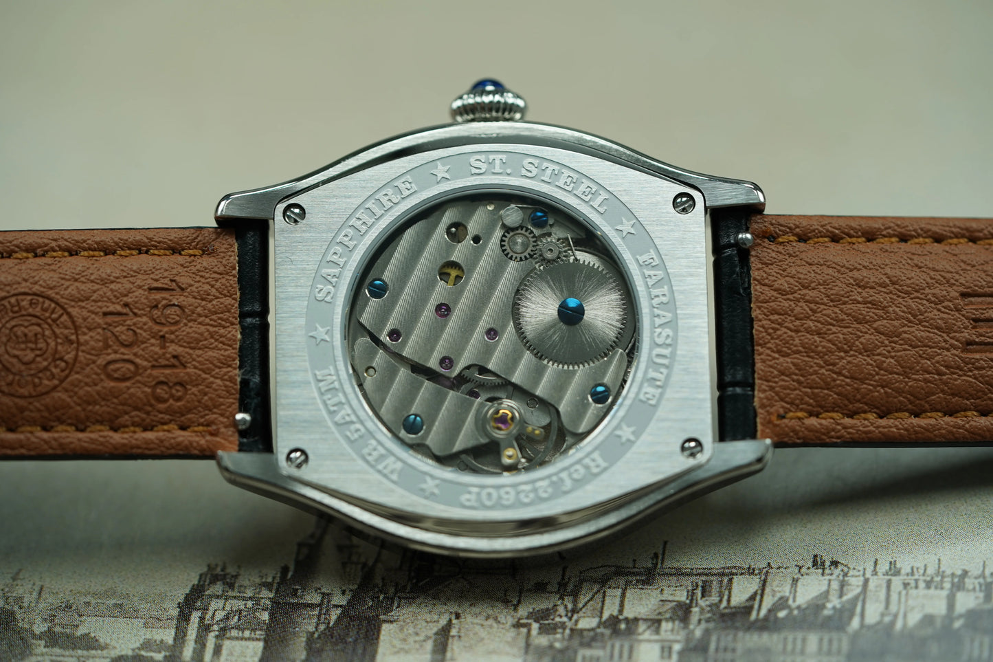 FARASUTE New Classic Hangzhou Customized Movement Manual Mechanical Watch Men's Sapphire Crystal Small Second 50m Waterproof Watch