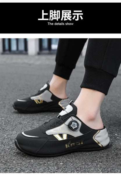 Platform-sneakers med åndbart, trendy mesh til sommeren, nye sports- og fritidssko til mænd i store størrelser 39-48