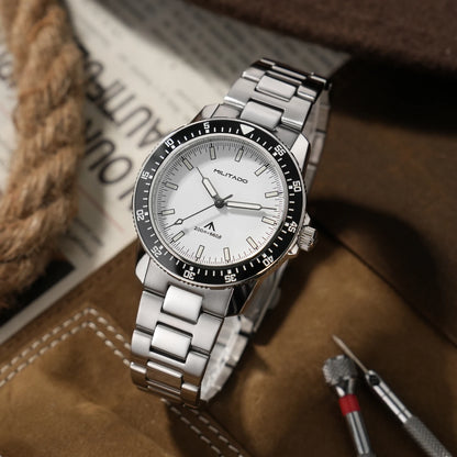 MILITADO ML25 VH31 Sweep Second Quartz Watch Men Swiss Ronda 515 Movement 200m Sapphire Crystal Ceramic Bezel 316L Steel Watches