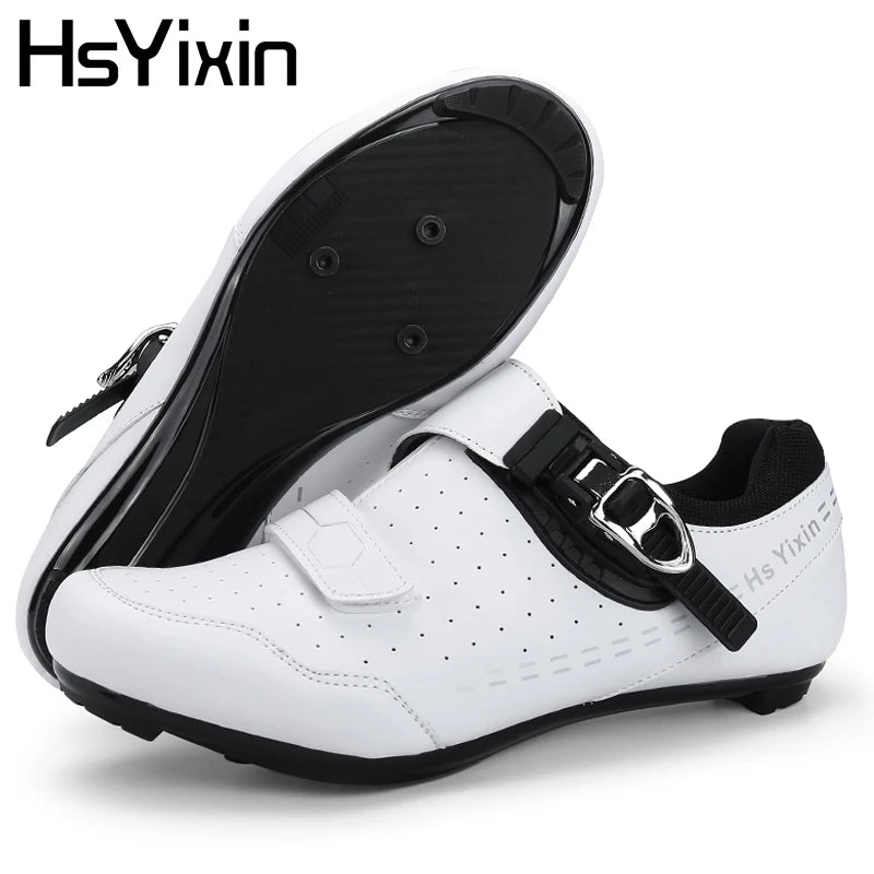 Pantofi de mountain bike pentru bărbați, pantofi de ciclism cu cataramă rapidă, compatibili cu pedalele cu sistem SPD, pentru interior și exterior, pantofi MTB pentru femei
