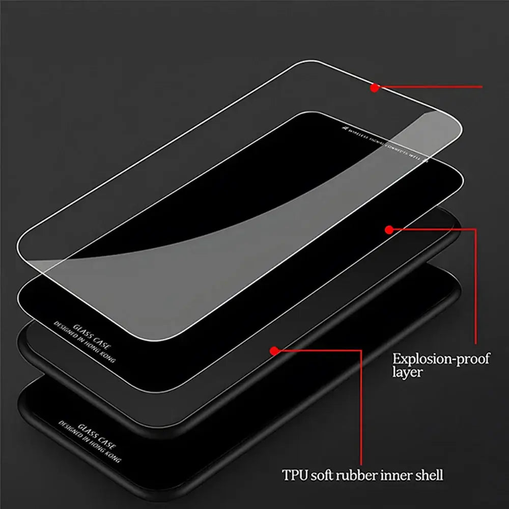 Θήκη τηλεφώνου B-Battle-R-Royales-F-FortniteS για iPhone 17 Pro Max 15 Pro 14 12 11 13 Mini X XR XS 16 Plus SE, γυάλινο κάλυμμα