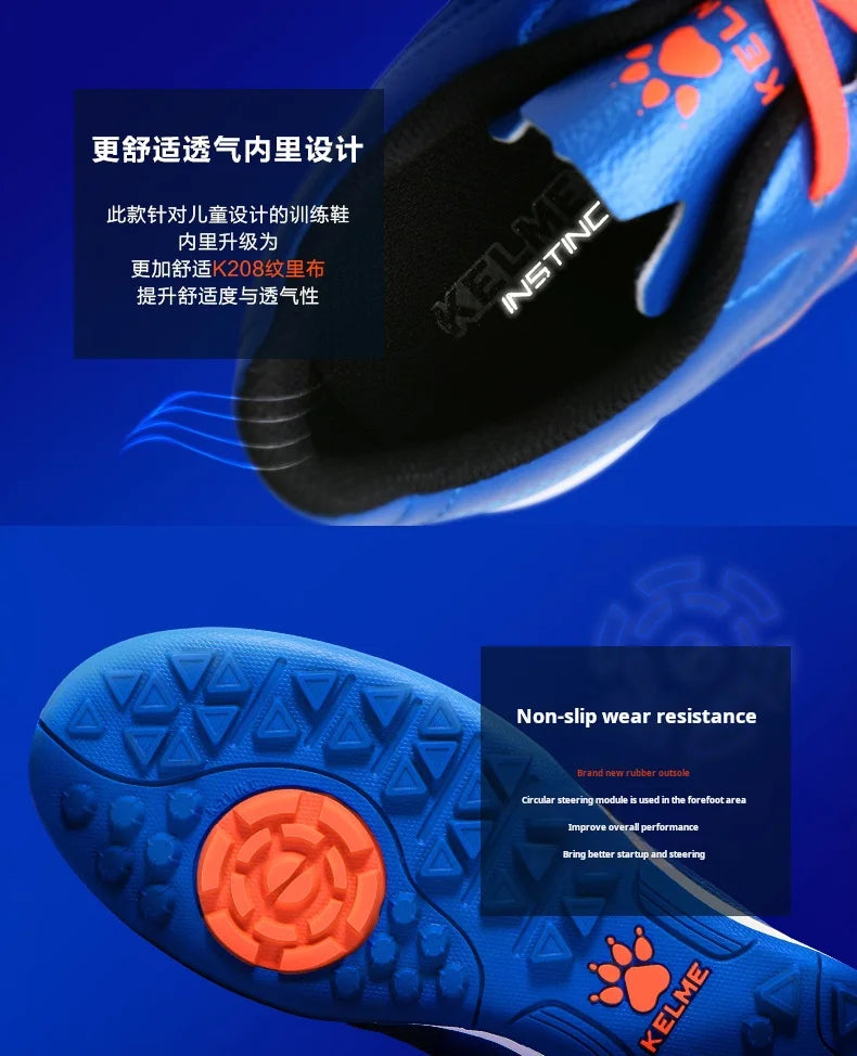 Kelme Tf Broken Nail Pantofi de fotbal pentru adulți și tineri Pantofi de fotbal antiderapanti pentru gazon artificial Pantofi de fotbal pentru jocul de cinci contra cinci Pantofi de fotbal sportivi