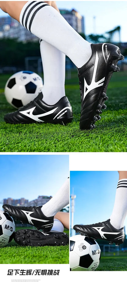 Scarpe da calcio con pulsanti principali e tacchetti lunghi spezzati - Scarpe da calcio per sport all'aperto