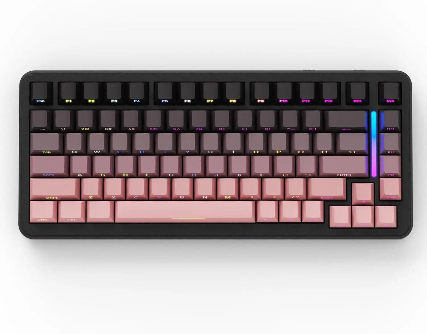ATTACK SHARK M86 Wireless Mechanical Gaming Keyboard, 75% Gasket Hot Swappable RGB Mechanical Keyboard with Side-Printed PBT Keycaps, Tri-Mode Custom Gaming Keyboard