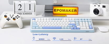 EPOMAKER TH99/TH99 Plus 96% QWERTY ANSI Wired/Bluetooth 5.0/2.4GHz Wireless Hot-Swap Gasket Mechanical Keyboard with Numpad
