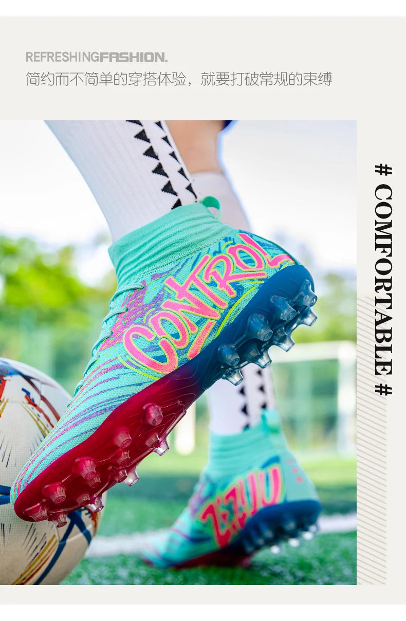 Uomo Donna Scarpe da calcio Scarpe da calcio per esterni Scarpe da calcio antiscivolo per campi da calcio Scarpe da futsal ultraleggere Scarpe da calcio con tacchetti TF/FG