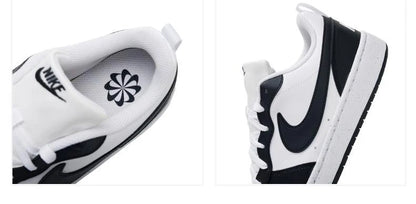Nike Women's Shoes Court Borough Low (Gs) Cushioned Low-Top Sneakers, Fashionable and Simple Color-Blocking Casual Shoes Dv5456-131