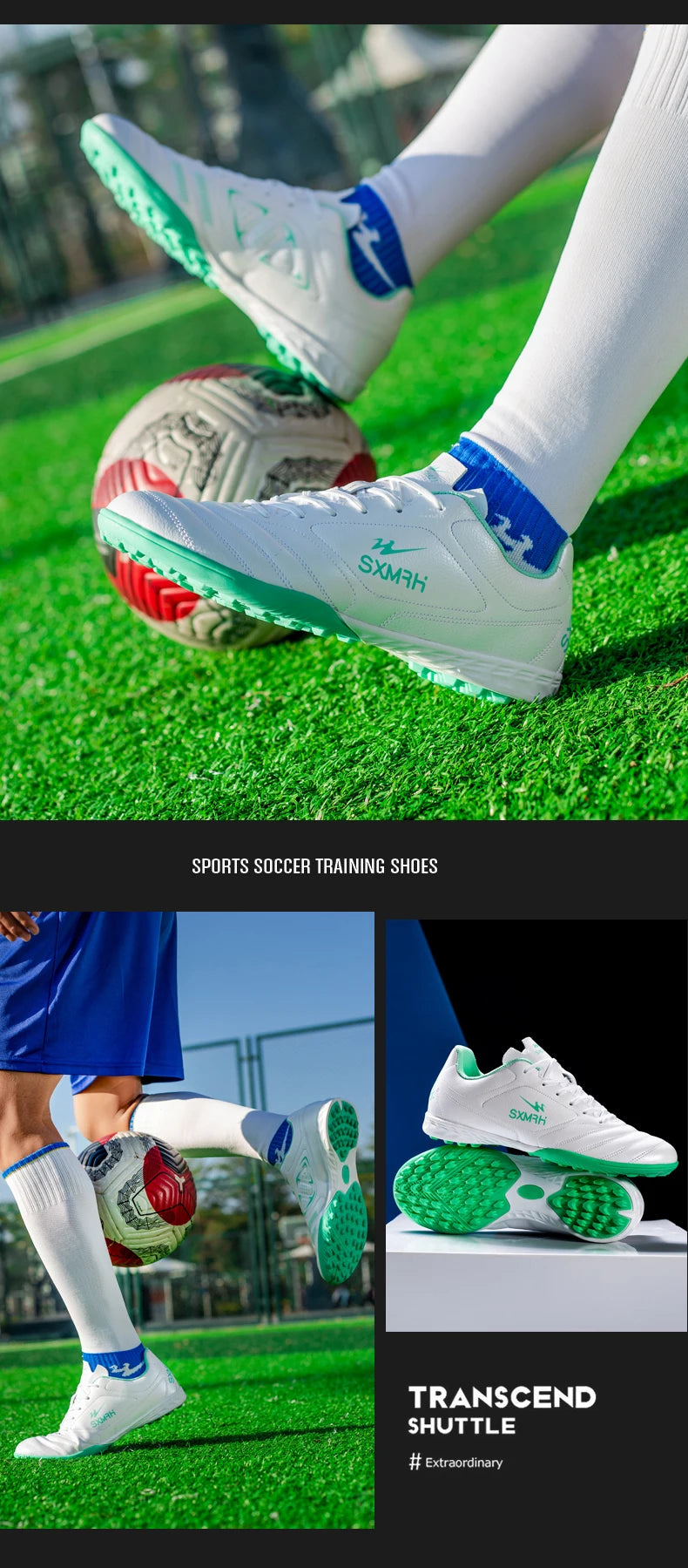 Double Star Men's Genuine TF Turf Soccer Shoes, for Primary School Students, Teenagers, Adults & Kids, Professional Training and Match