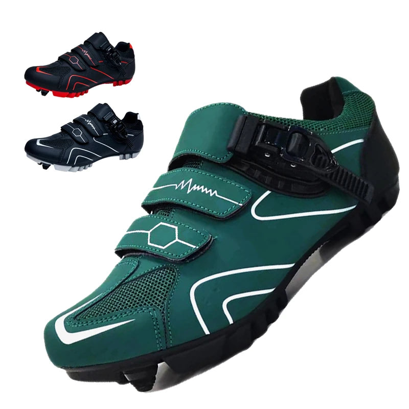 Pantofi de mountain bike pentru bărbați, pantofi de ciclism cu cataramă rapidă, compatibili cu pedalele cu sistem SPD, pentru interior și exterior, pantofi MTB pentru femei
