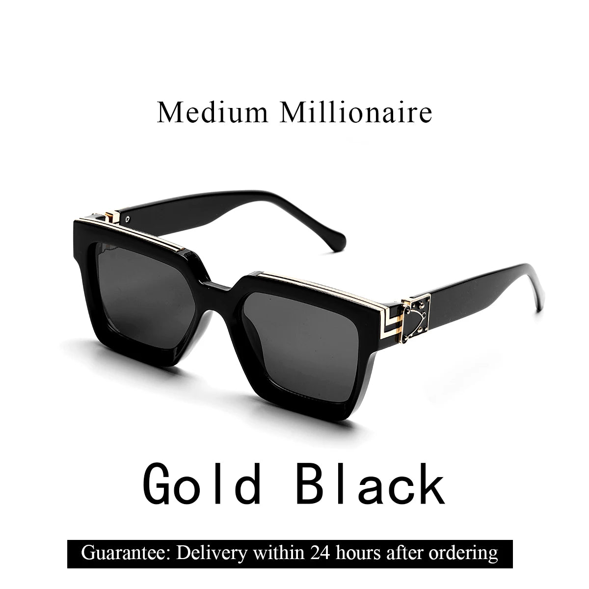 Ruiao Retro Black Millionaire Shades Luxury Sunglasses 2026 For Men Designer Famous Brand Square Sun Glasses Man Women Sunglass