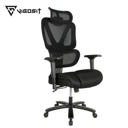 Desk Chair Ergonomic Office Chair with 135° Recline, 3D Breathable Nylon Net, Adjustable Neck & Lumbar Support, B