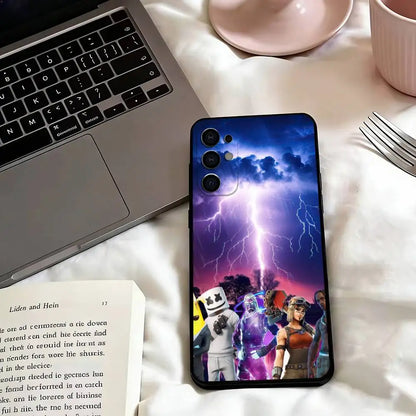 Game F-F-Fortnites Phone Case For Samsung S25,S24,S21,S22,S23,S30,Ultra,S20,Plus,Fe,Lite,Note,10,Black Cover