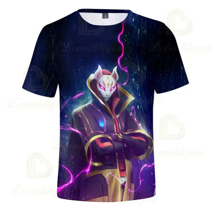 Fortnite Boys T-shirt Kids Tops Summer Children Clothes 3D Funny Battle Royale Game Graphics T-Shirt Toddler Girls Top Tee