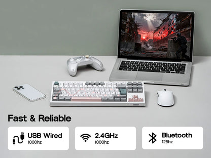 ISO-UK Layout EPOMAKER TH87 TKL Layout Wired/BT/2.4Ghz Wireless NKRO Mechanical Keyboard with 10000mAh Battery & RGB Light