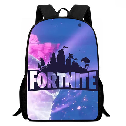 Fortnite 15 Inch Cartoon School Backpack for Kids Boys Girls, Cool Game Printed Lightweight Backpack Large Suitable for Ages 5-8