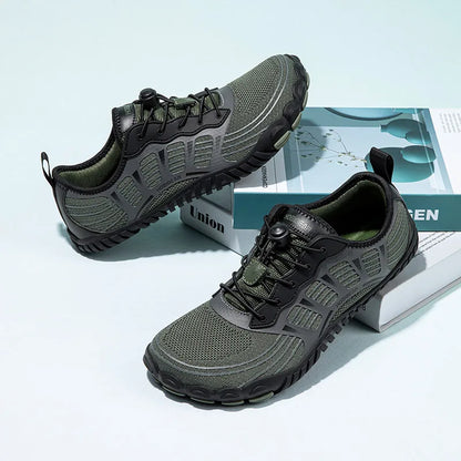 HOBIBEAR Sneaker unisex a punta larga, stile barefoot, antiscivolo, scarpe sportive da esterno con fascia elastica, sneakers da spiaggia