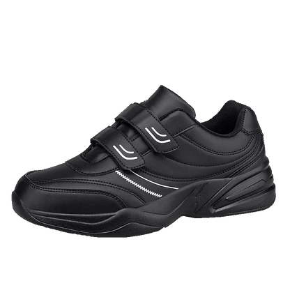 Men's Adjustable Hook and Loop Leather Sneakers Casual Sports Shoes White Sneakers Masculino Zapatillas Deportivas Tennis