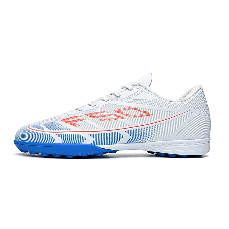 Chaussures de football populaires à tige basse FG/TF, unisexe, pour terrain, entraînement rapide, crampons antidérapants à crampons longs