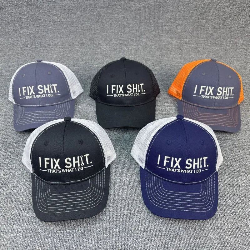 Unisex Embroidery I Fix Shit That's What I Do Mechanic Baseball Cap Repairman Dad Hat Outdoor Activity And Daily Fashion Wear