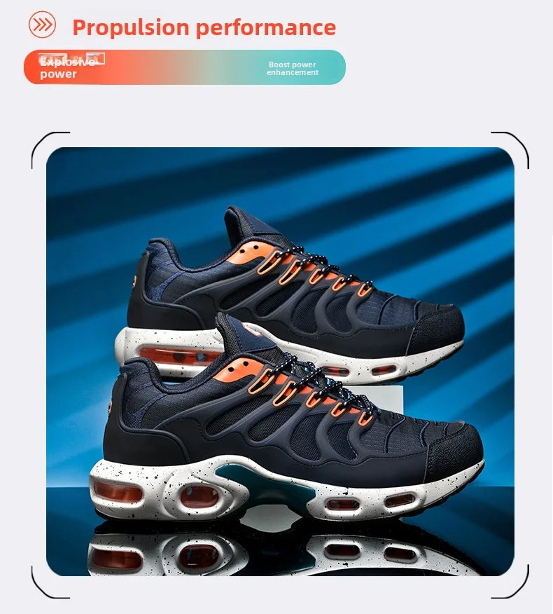 Men's Air-Cushioned Running Shoes Marathon Sports Breathable Lightweight Women's Comfortable Non-Slip Casual Shoes